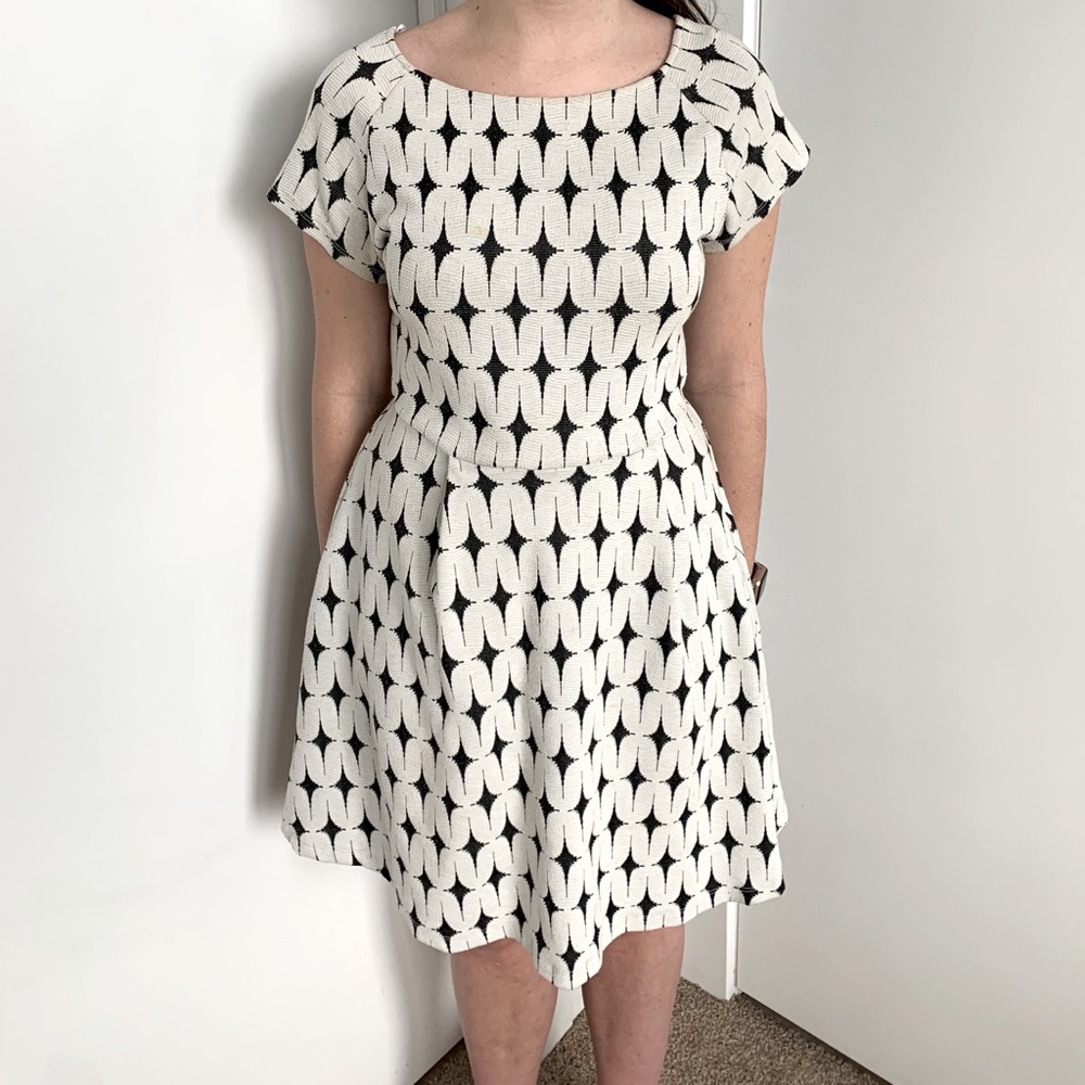 ReneeC. Patterned Flare Dress